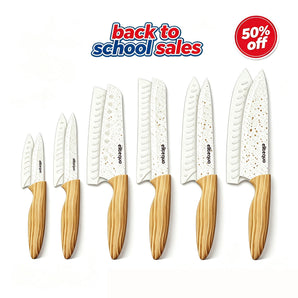 ELITEQUO 12 Piece Knife Set with Blade Covers