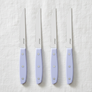 ELITEQUO Taro Purple 4 Piece Steak Knife Set