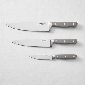 ELITEQUO Grey 3 Piece Knife Set