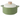 Green Vertical Striped Casserole Pot | 2.6L Stoneware Pot with Lid