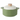 Green Vertical Striped Casserole Pot | 2.6L Stoneware Pot with Lid